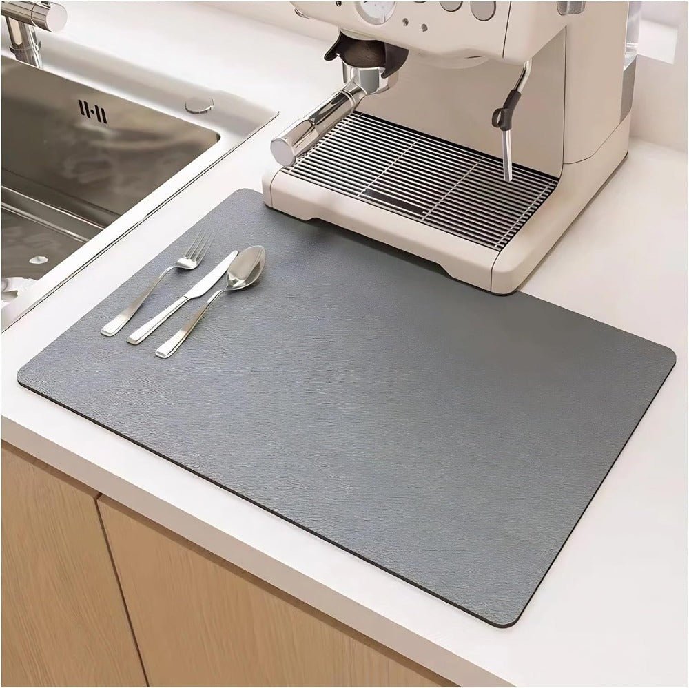 Quick-Dry Dish Drying Mat | Absorbent Countertop Drainer
