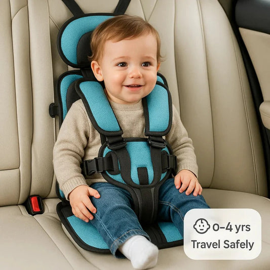 Car Seat Travel Booster Foldable 5 Point Harness