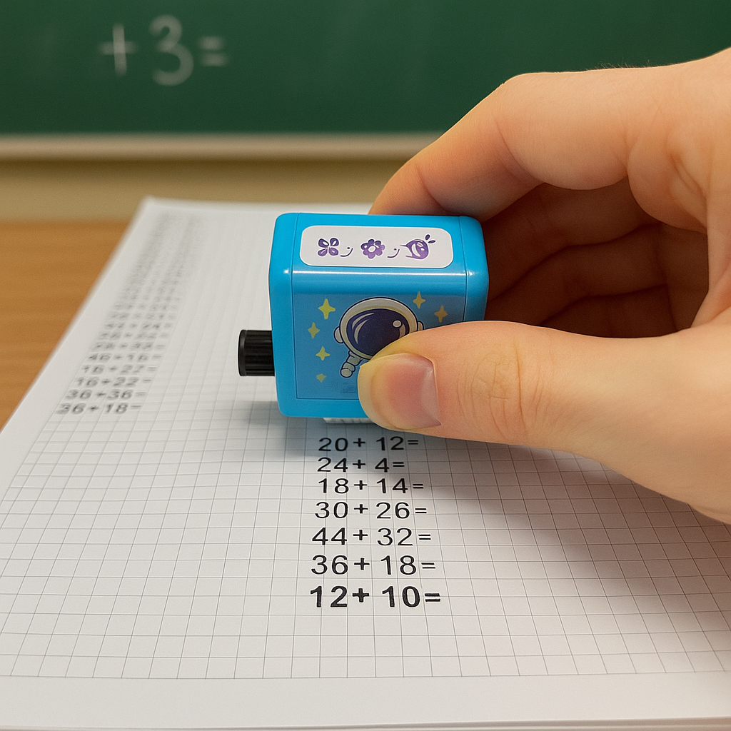 Math Practice Roller Learning Toy Rubber Teaching Tool