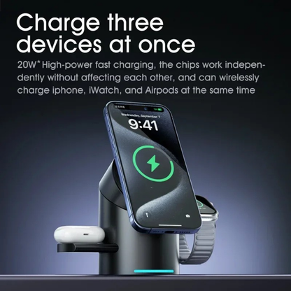 Wireless Charger Magnetic Fast Charging Metal Stand