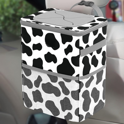 Car Trash Can Leakproof Fabric Hanging Storage Organizer