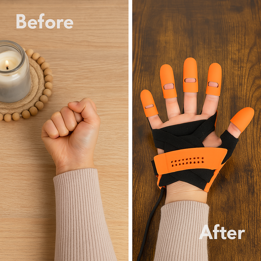 Automatic Hand Trainer Gloves for Rehabilitation Therapy and Finger Strength