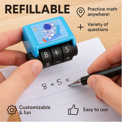 Math Practice Roller Learning Toy Rubber Teaching Tool