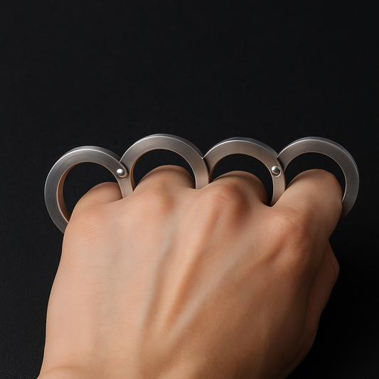 Self-Defense Ring Stainless Steel Foldable Rotatable Personal Safety Tool