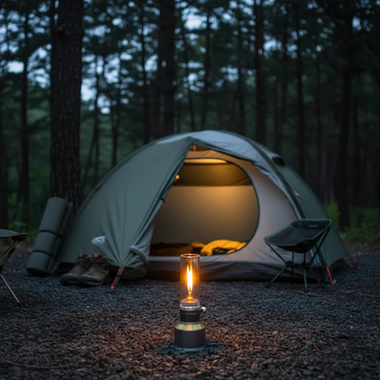 Camping Lantern Butane Gas Portable Aluminum Outdoor Light