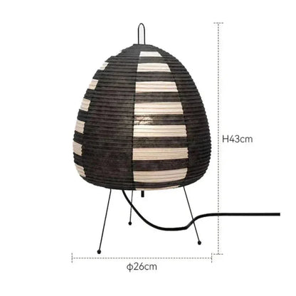 Japanese Paper Table Lamp | Retro Rice Paper Lighting