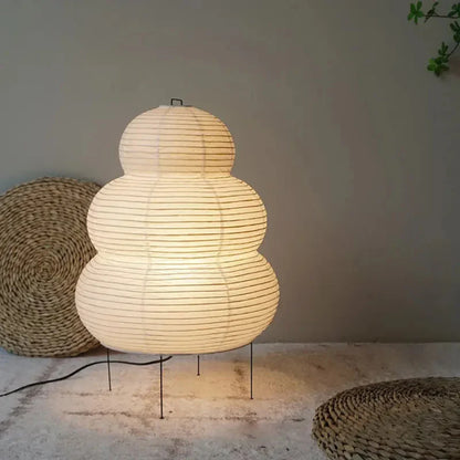 Japanese Paper Table Lamp | Retro Rice Paper Lighting