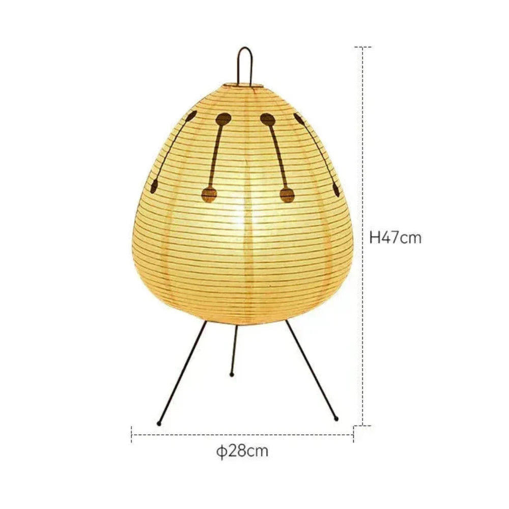 Japanese Paper Table Lamp | Retro Rice Paper Lighting
