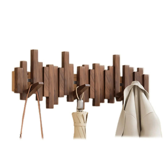 Piano Wood Wall Coat Rack | Elegant Nordic Hanging Storage
