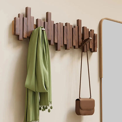 Piano Wood Wall Coat Rack | Elegant Nordic Hanging Storage