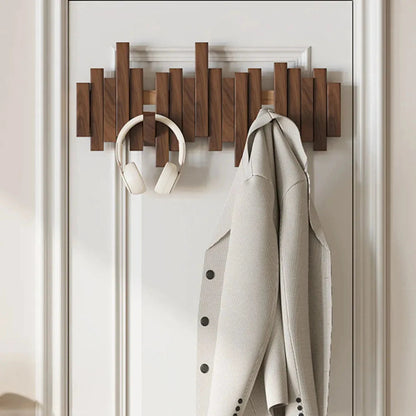 Piano Wood Wall Coat Rack | Elegant Nordic Hanging Storage