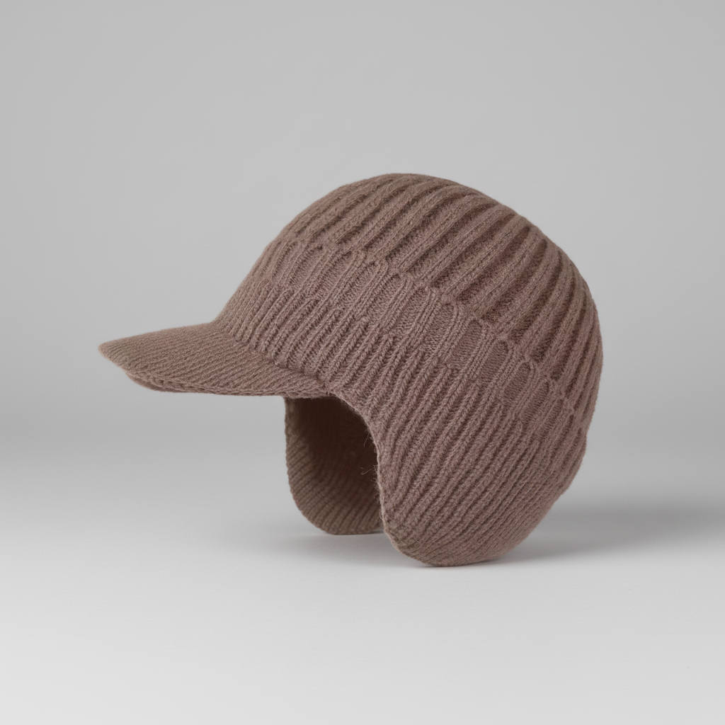 Cozy Winter Knit Beanie Hat Visor Warm Outdoors