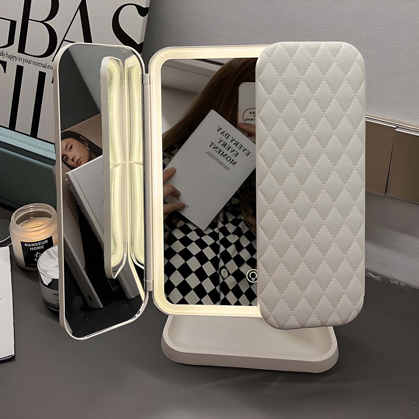 Clara | LED Makeup Mirror with Triple Lighting