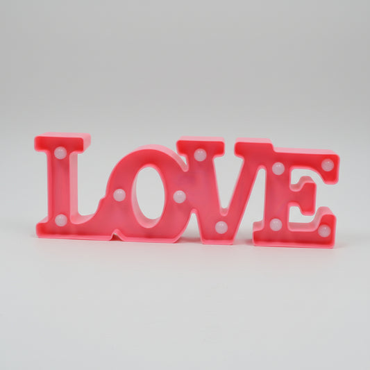 Letter Glowing Lamp Valentines Day Love