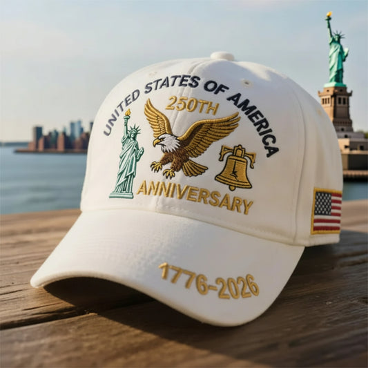 Unisex Anniversary Liberty Cap Commemorative Embroidered