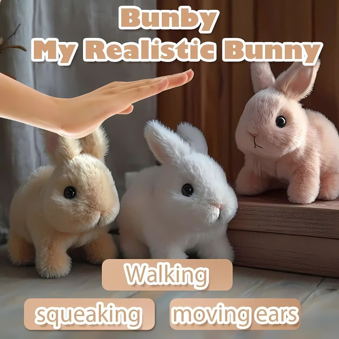 Realistic Plush Bunny | Soft Interactive Toy
