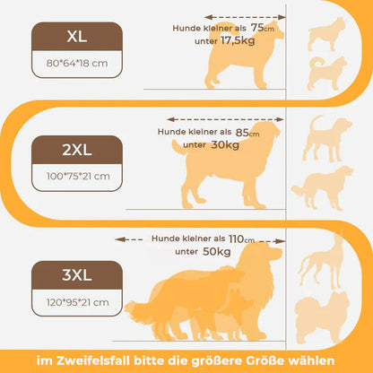 Dog Bed Orthopedic Memory Foam with Raised Headrest Support