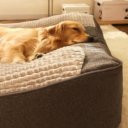 Dog Bed Orthopedic Memory Foam with Raised Headrest Support