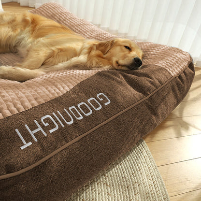 Dog Bed Orthopedic Memory Foam with Raised Headrest Support