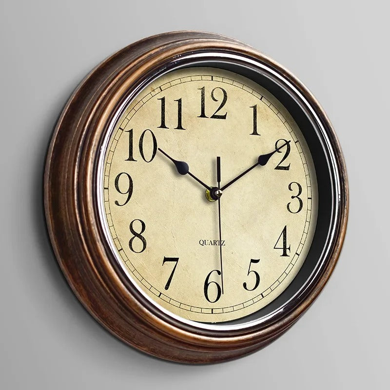 Classic Wooden Wall Clock | 30 cm Silent Quartz Design