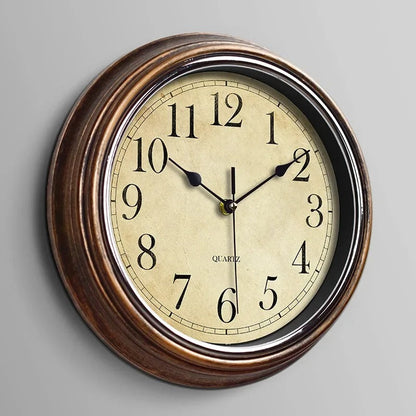 Classic Wooden Wall Clock | 30 cm Silent Quartz Design