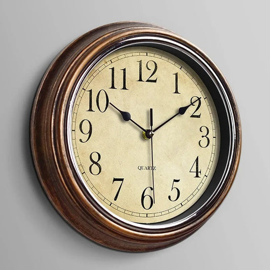 Classic Wooden Wall Clock | 30 cm Silent Quartz Design