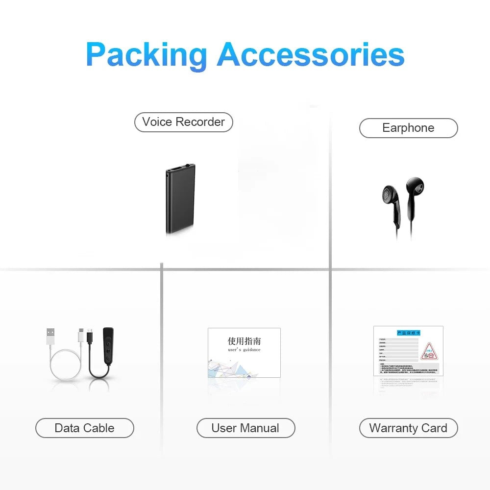 Voice Recorder Mini Digital Audio Recorder with Long Battery