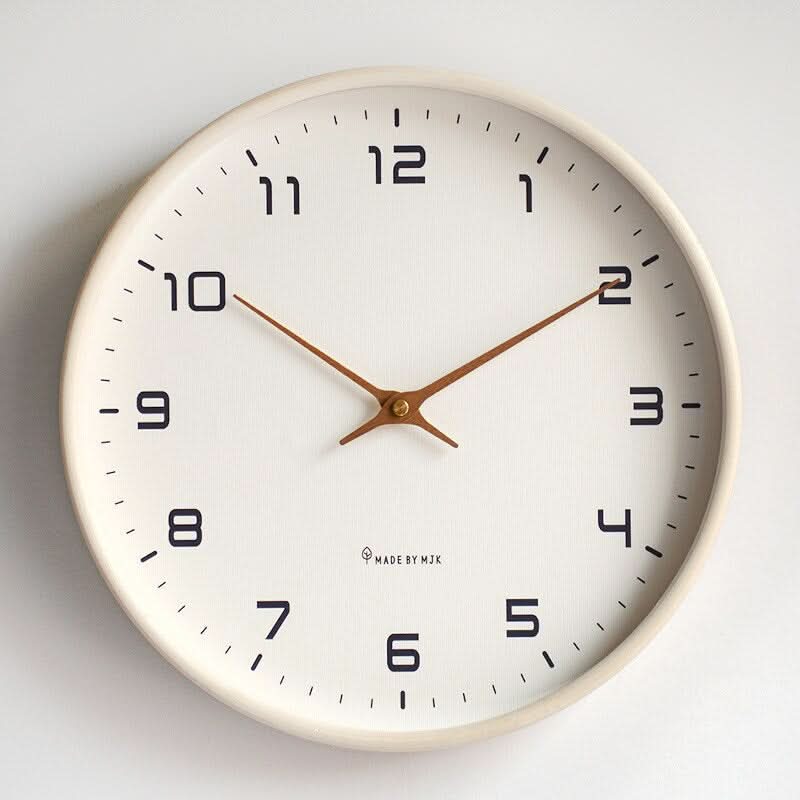 Wall Clock Wooden Scandinavian Silent Minimalist Home Decor
