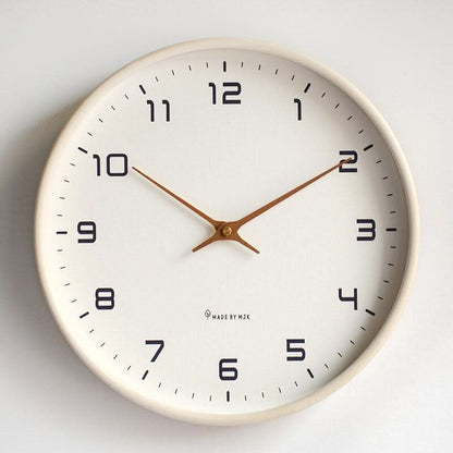 Wall Clock Wooden Scandinavian Silent Minimalist Home Decor