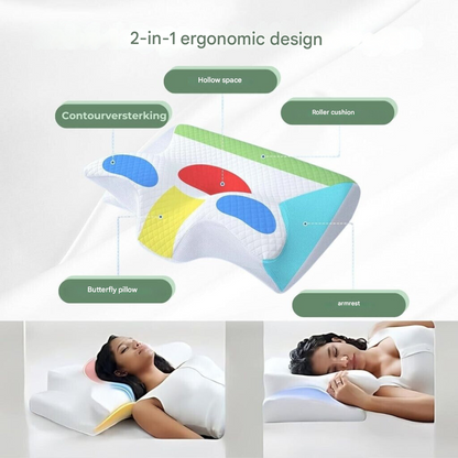 Memory Foam Pillow Ergonomic Neck & Back Support for Better Sleep