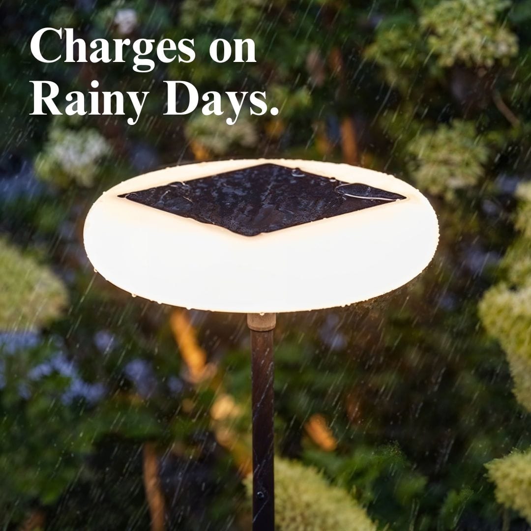 Metal & Acrylic Outdoor Solar Floor Lamp
