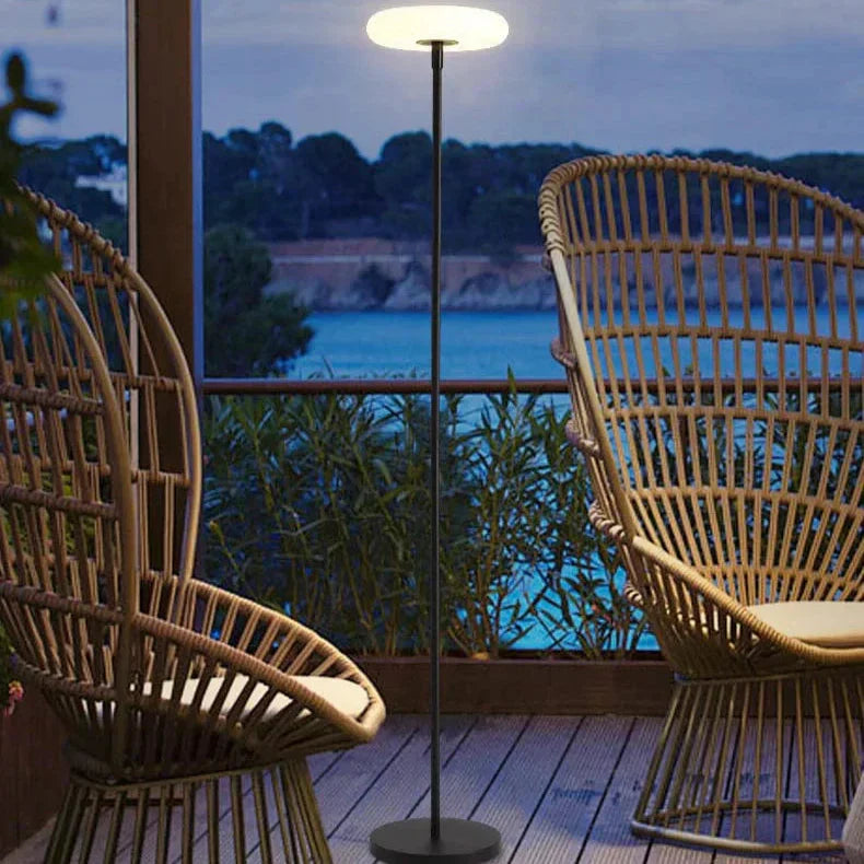 Metal & Acrylic Outdoor Solar Floor Lamp