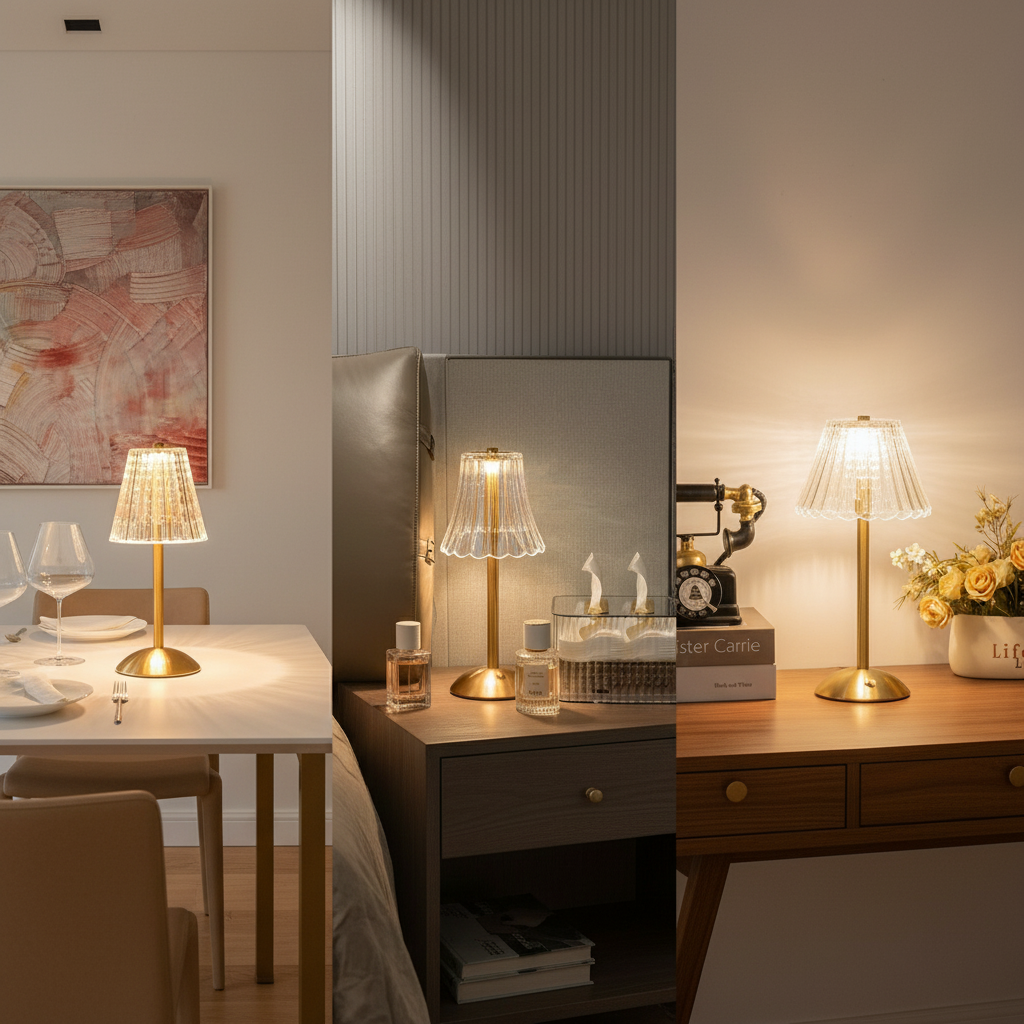 Wireless Table Lamp | Rechargeable LED with Touch Control