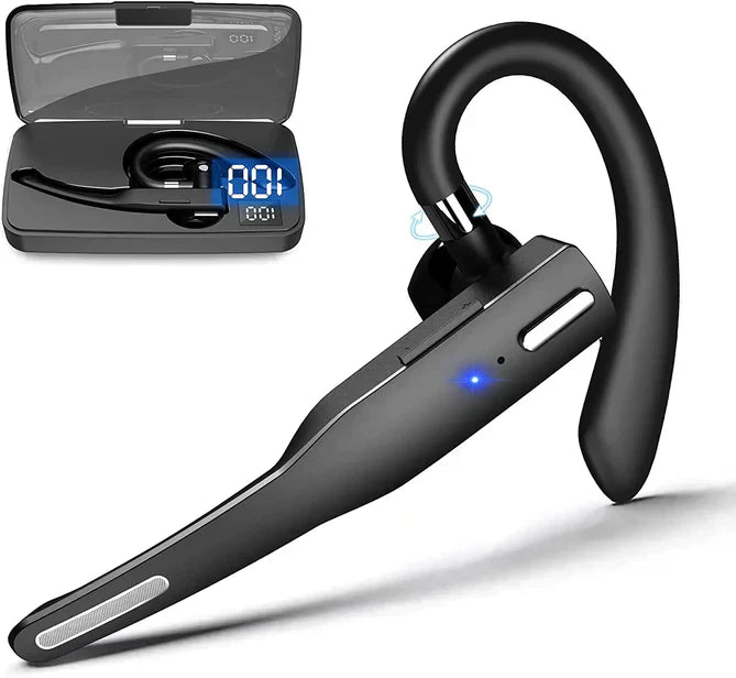 Bluetooth Headset Wireless Earbud Noise Cancelling Handsfree Mic
