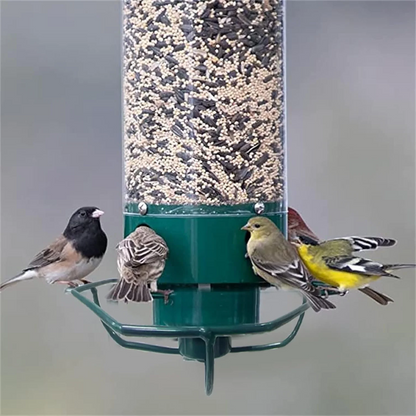 Squirrel Proof Bird Feeder Metal Hanging Large Capacity Outdoor