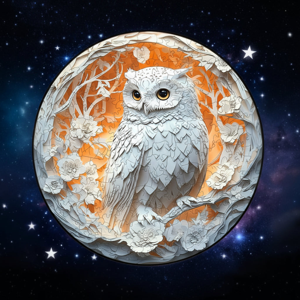 Owl Puzzle Intricate Paper Cut Detailed Design