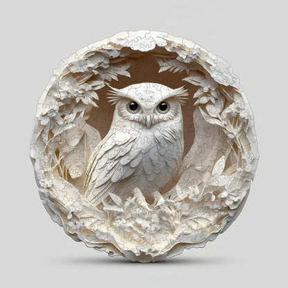 Owl Puzzle Intricate Paper Cut Detailed Design