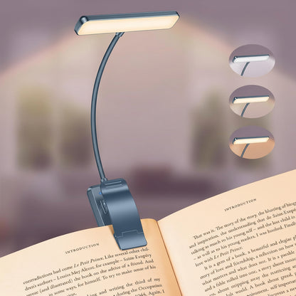 19 LED Clip On Book Light Adjustable Brightness Memory
