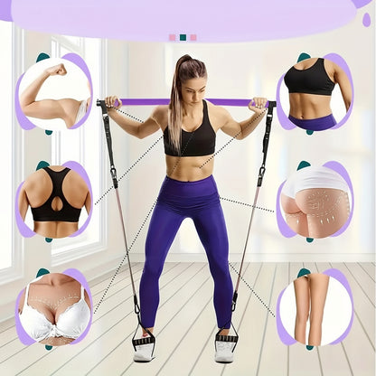 Fitness Equipment Pilates Bar Kit Full Body Home Workouts