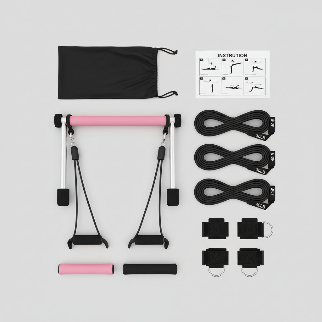 Fitness Equipment Pilates Bar Kit Full Body Home Workouts