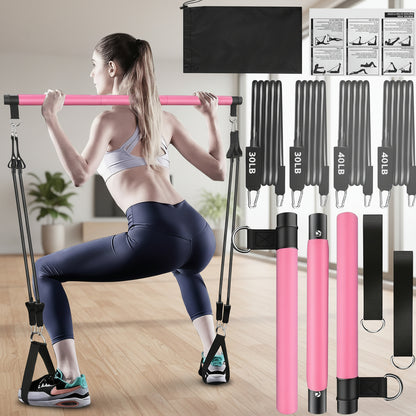 Fitness Equipment Pilates Bar Kit Full Body Home Workouts