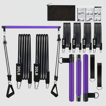 Fitness Equipment Pilates Bar Kit Full Body Home Workouts