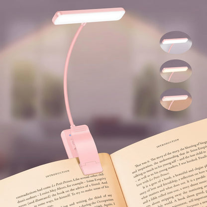 19 LED Clip On Book Light Adjustable Brightness Memory
