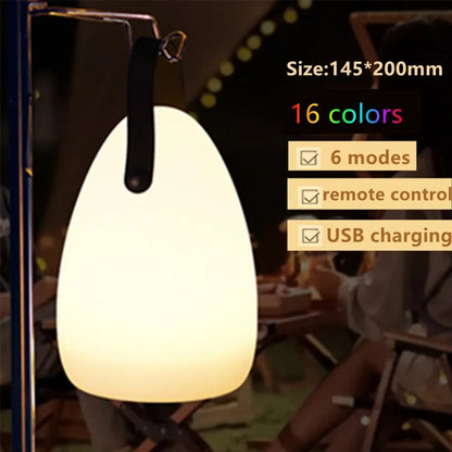 Portable Waterproof Cordless Lamp with Remote Control