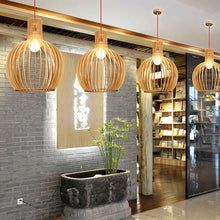 Wooden Pendant Light | Handcrafted Hanging Lamp