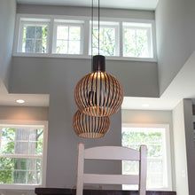 Wooden Pendant Light | Handcrafted Hanging Lamp