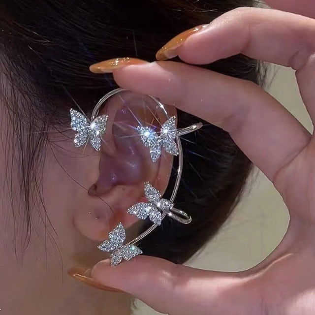 Clip On Earrings Cubic Zirconia Women Fashion Jewelry
