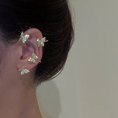 Clip On Earrings Cubic Zirconia Women Fashion Jewelry