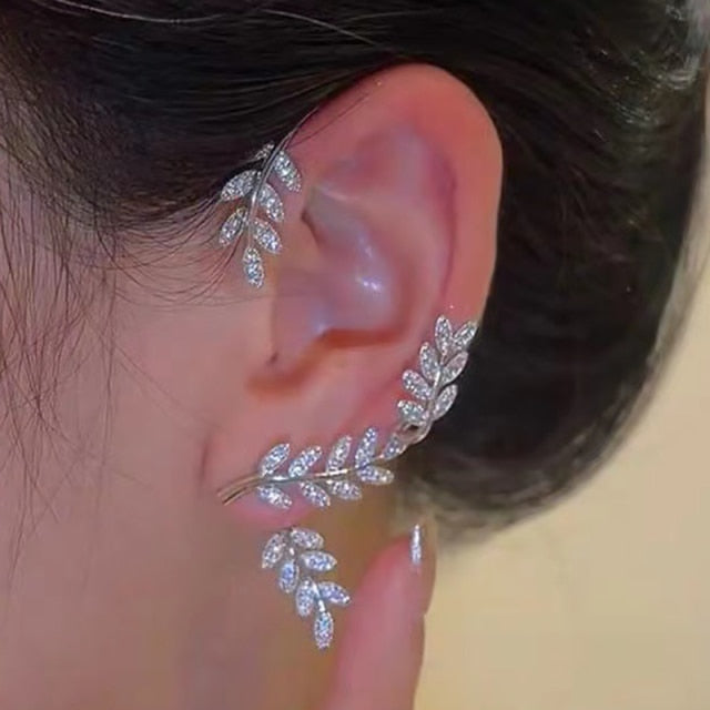 Clip On Earrings Cubic Zirconia Women Fashion Jewelry