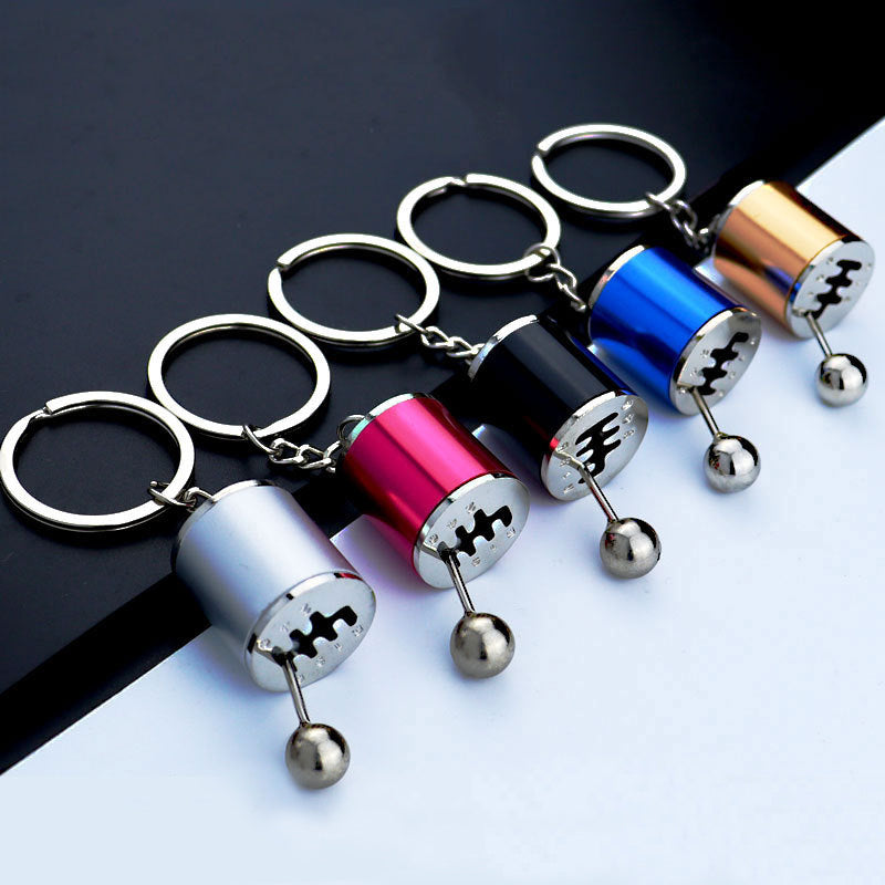 Car Keychain Gear Stick Metal Manual Transmission Key Ring